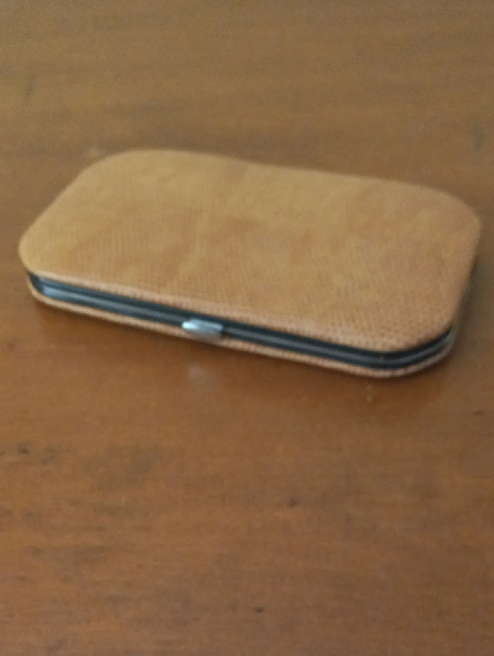 Brown Leather Valet Tray, Catchall Organizer, and Manicure Set